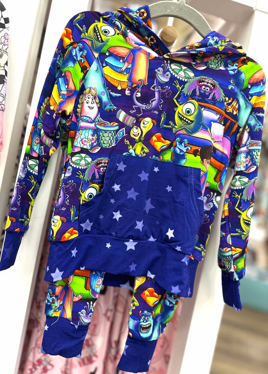 Neon Monsters Inc Bamboo Hoodie & Jogger Set