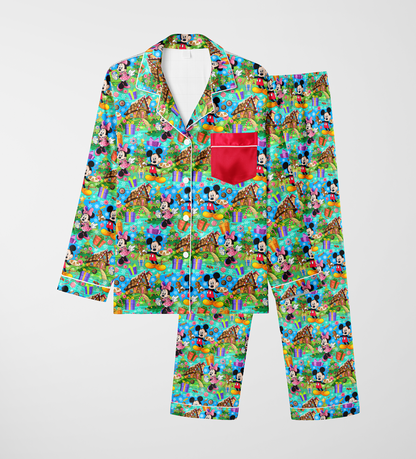 Candy Cane Lane ADULT Bamboo Sleepover Long Sleeve & Pants Two Piece Pajama Set