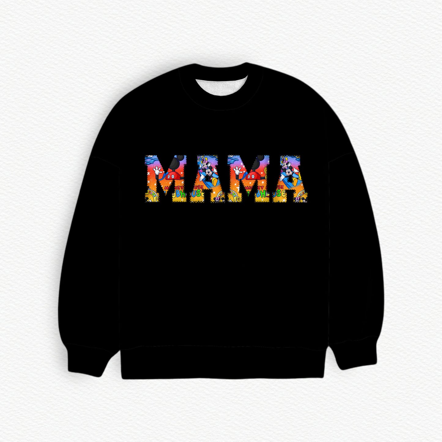Mouse House MAMA Embroidered French Terry Bamboo Spandex Adult Sweatshirt