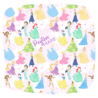 Princess Personalized Name Swaddle Blanket