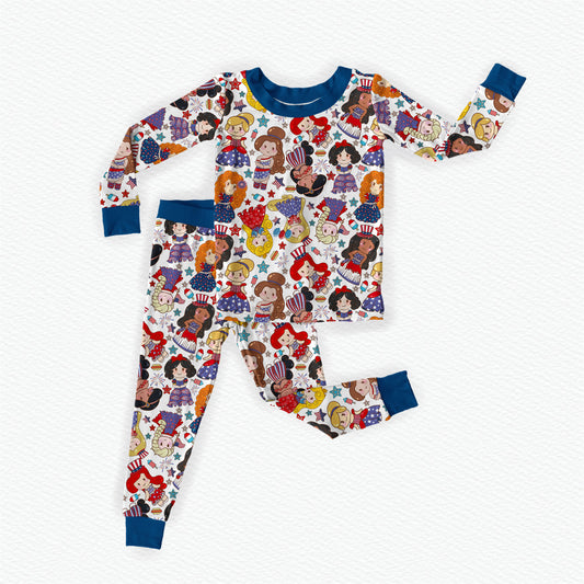 Firework Fairytale Bamboo Long Sleeve Two Piece Pajama Set