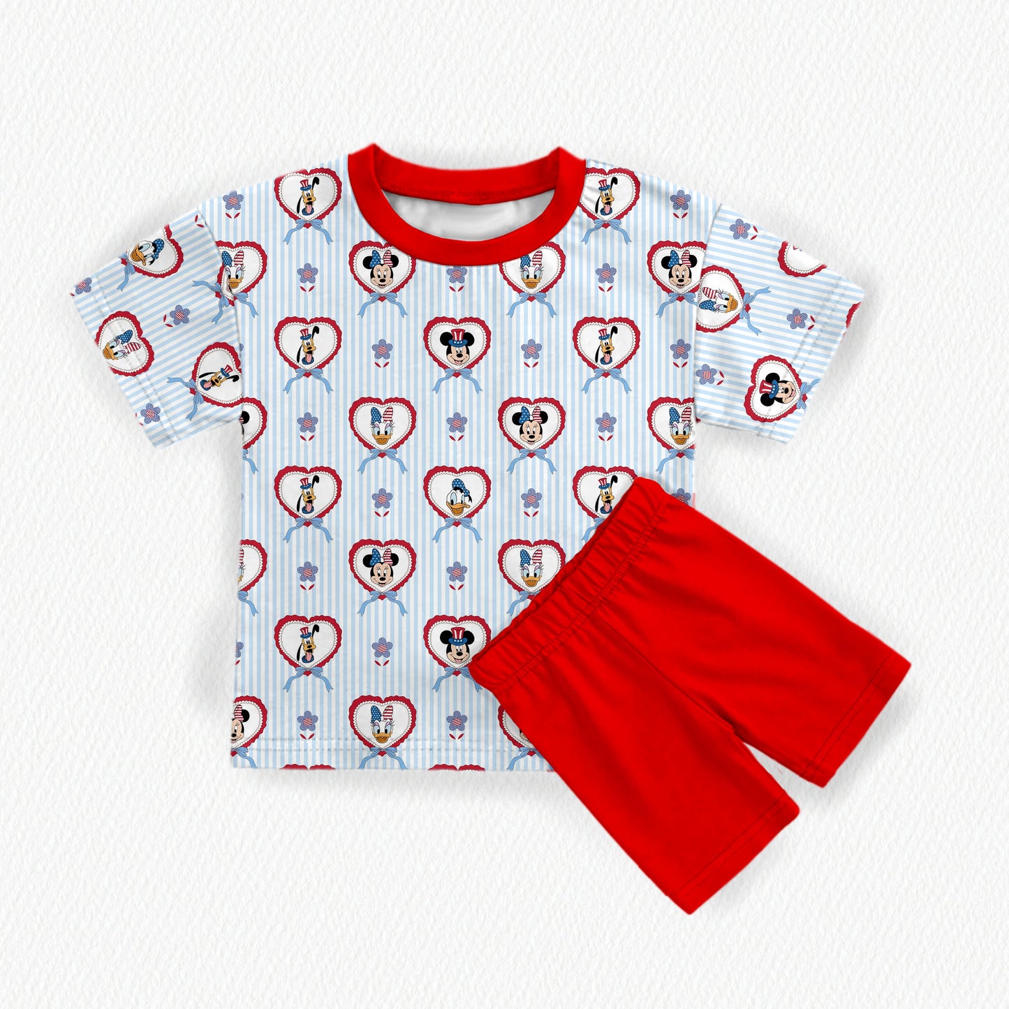 A Disney 4th Bamboo Oversized Tee & Biker Shorts