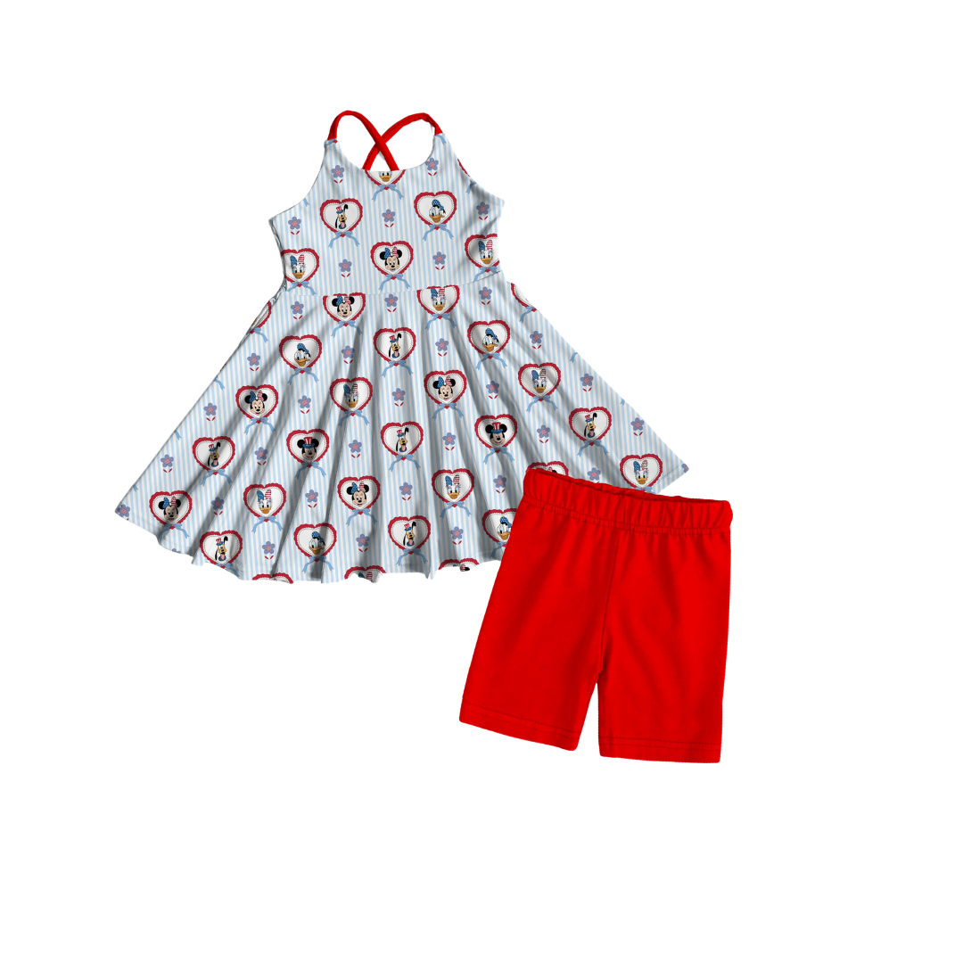 A Disney 4th Bamboo Brielle Tank With Biker Shorts