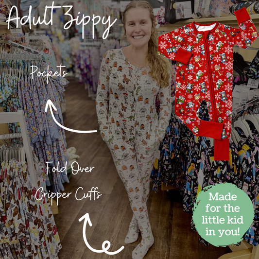 Happy Heeler-days! Adult Bamboo Zippy Pajamas
