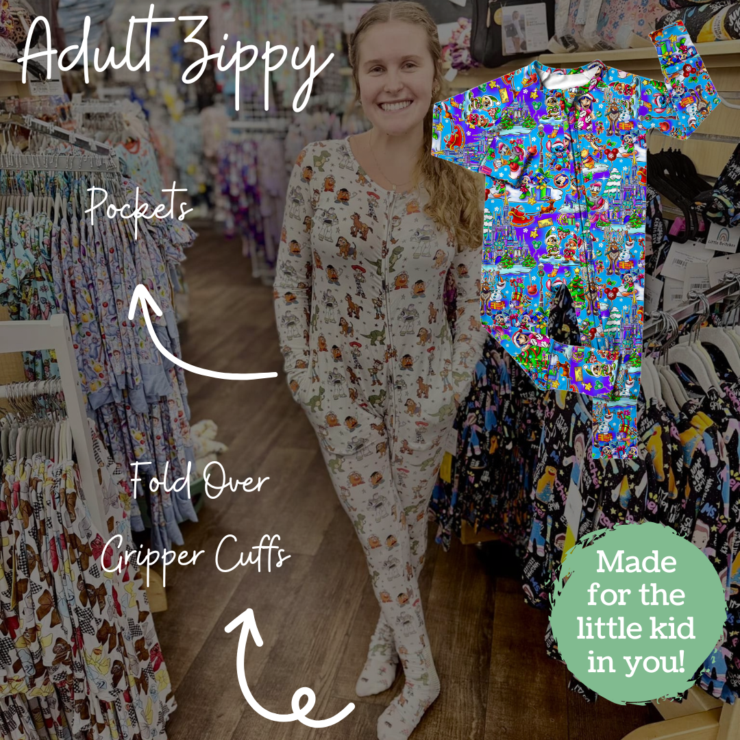 Walt's Winter Wonderland Adult Bamboo Zippy Pajamas
