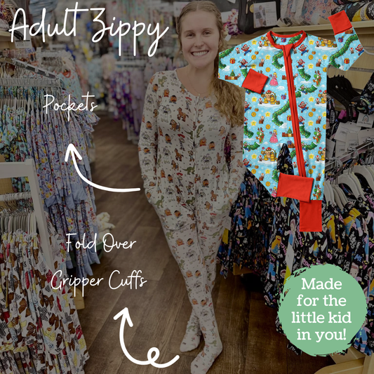 Mario's Christmas Carol Adult Bamboo Zippy Pajamas