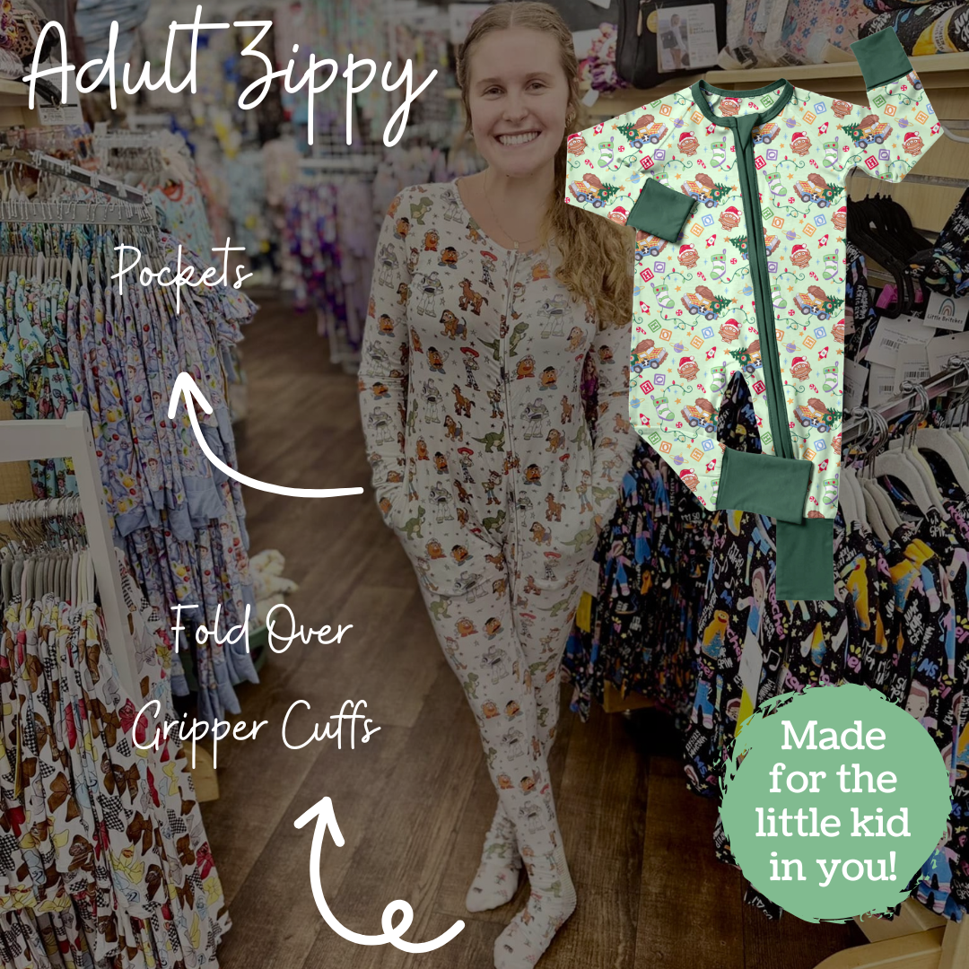 Andy's Christmas Wish Adult Bamboo Zippy Pajamas
