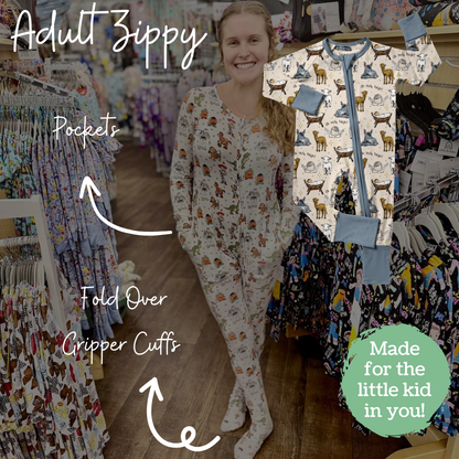 Oh Holy Night Adult Bamboo Zippy Pajamas