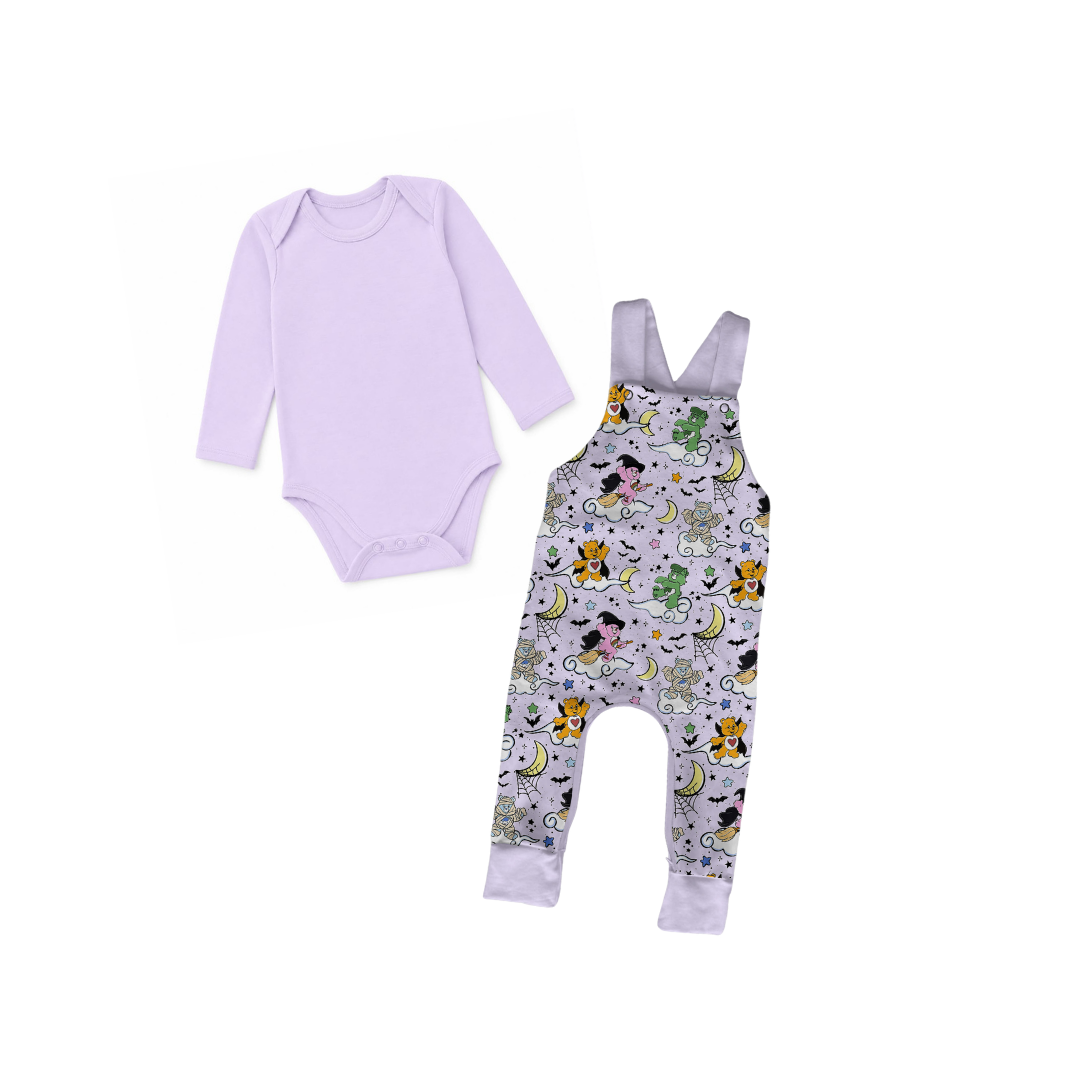 Scaring Is What Counts Bamboo Long Sleeve Onesie & Overalls