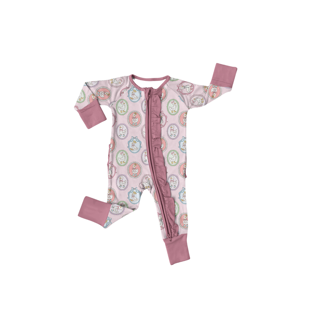 Puddles & Pearls Bamboo Ruffle Zippy