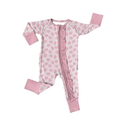 Pretty Little Pumpkins Bamboo Ruffle Zippy