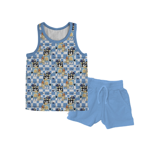 Dad Is My Hero Bamboo Muscle Tank & Shorts Set