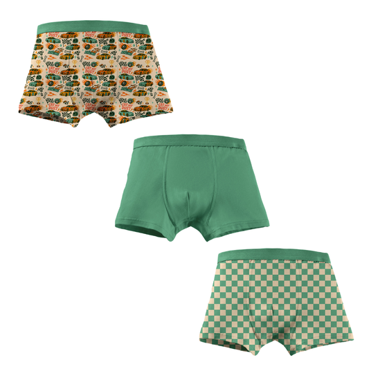 Race Time With Dad 3 Pack MENS ADULT Bamboo Boxers