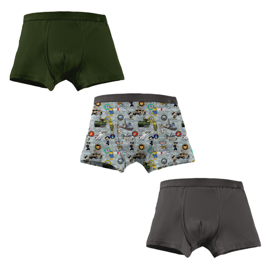 Military Family 3 Pack Bamboo Boxers