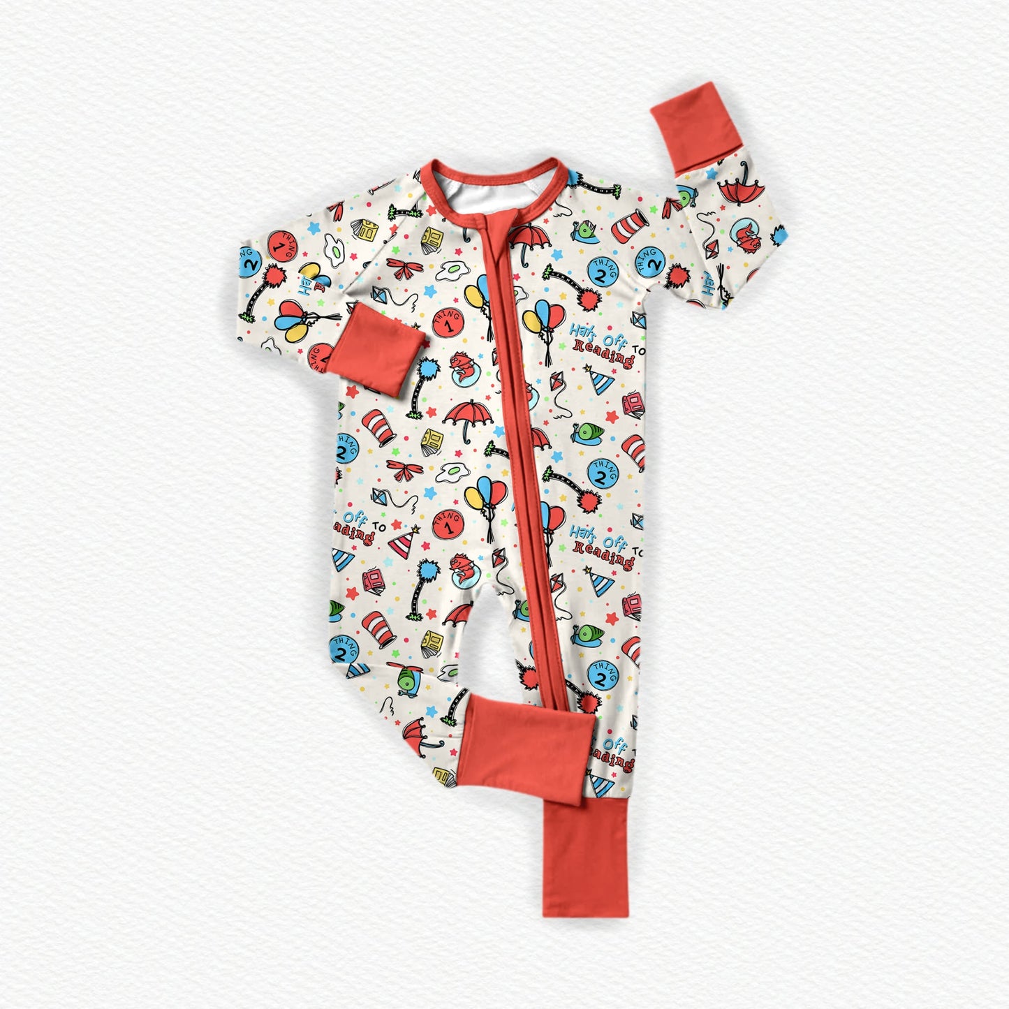 Hats Off To Reading Bamboo Zippy Pajamas