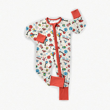 Hats Off To Reading Bamboo Zippy Pajamas