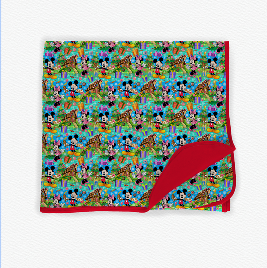 Candy Cane Lane Double Layered Bamboo Blanket