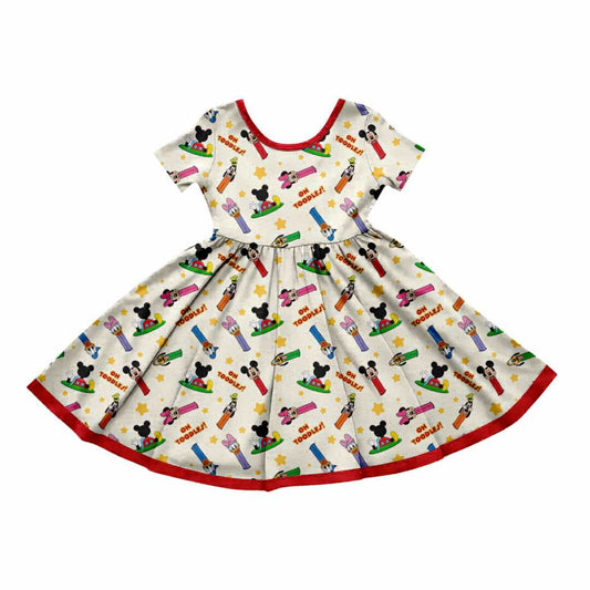 Oh Toodles! Bamboo Short Sleeve Bodysuit Twirl Dress