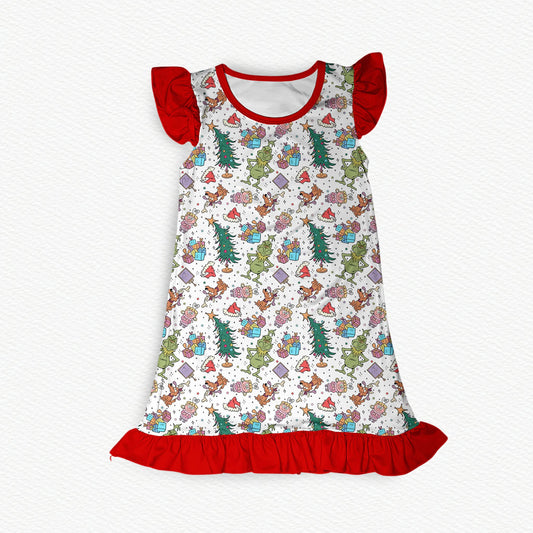 Mean But Merry Flutter Sleeve Bamboo Short Sleeve Nightgown