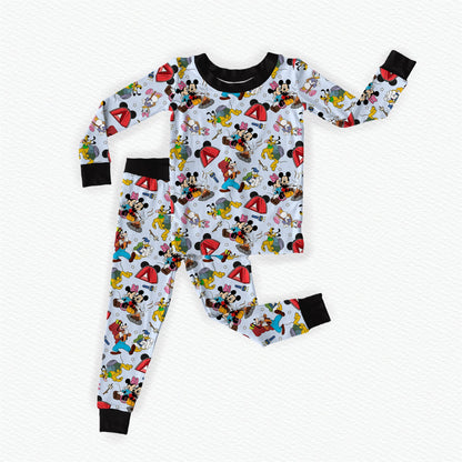 Camp Mouse Bamboo Long Sleeve Two Piece Pajama Set