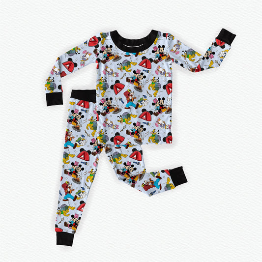 Camp Mouse Bamboo Long Sleeve Two Piece Pajama Set