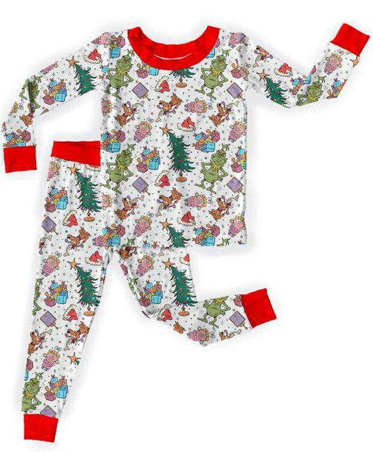 Mean But Merry Bamboo Long Sleeve Two Piece Pajama Set