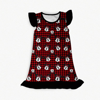 Holiday Minnie Flutter Sleeve Bamboo Short Sleeve Nightgown