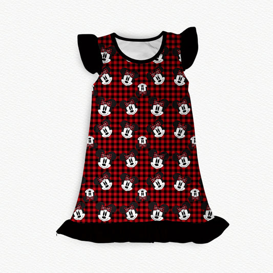 Holiday Minnie Flutter Sleeve Bamboo Short Sleeve Nightgown