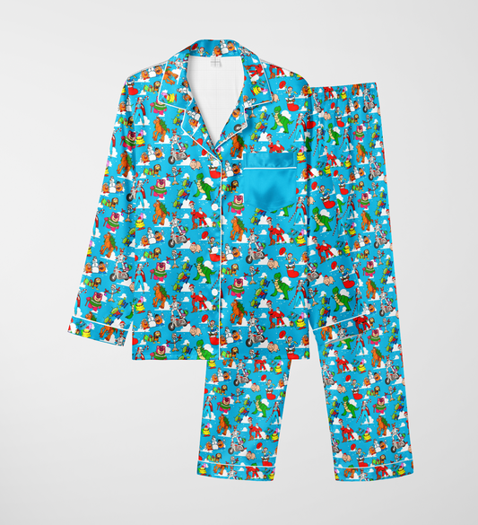 Christmas With Andy ADULT Bamboo Sleepover Long Sleeve & Pants Two Piece Pajama Set