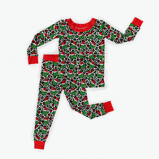 Meowy Grumpmas Bamboo Long Sleeve Two Piece Pajama Set