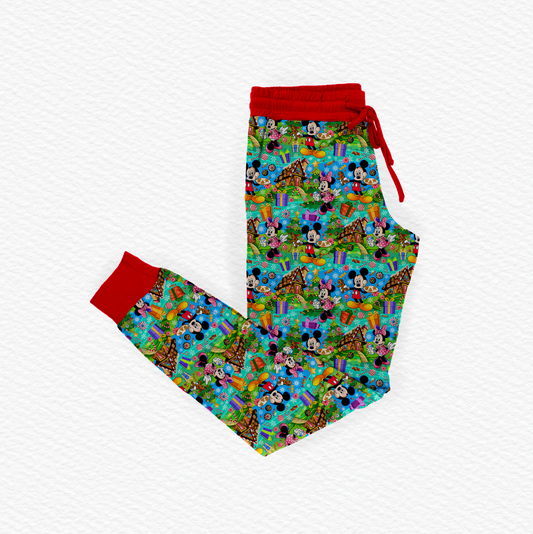 Candy Cane Lane Bamboo Adult Jogger Style Pants