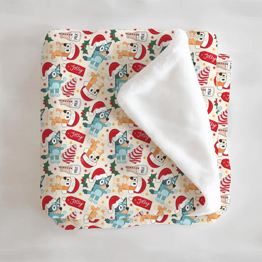 Christmas with The Heelers Minky Blanket