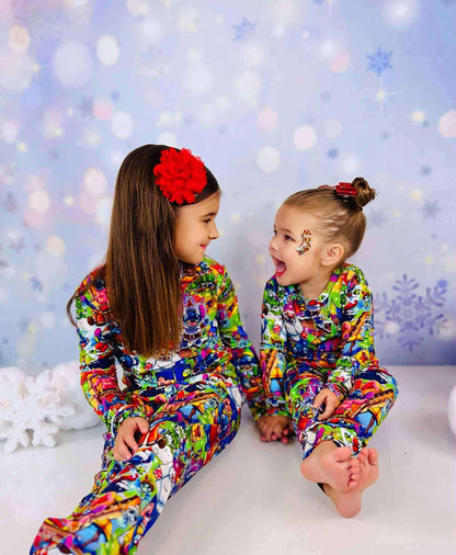 Merry Stitchmas 626 Day Bamboo Long Sleeve Two Piece Pajama Set