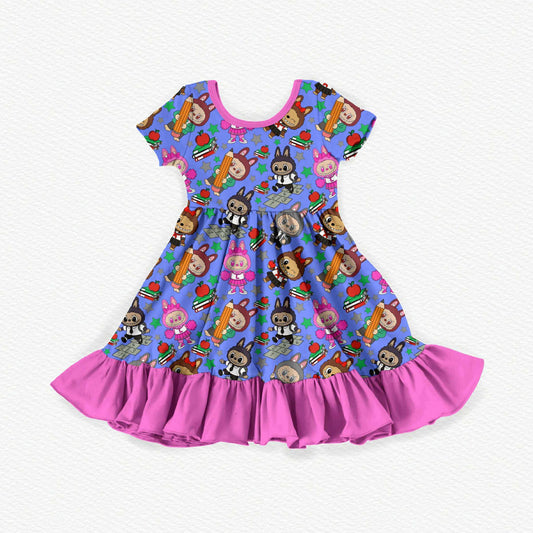 Teacher's Pet Bamboo Short Sleeve Ruffle Dress