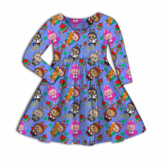 Teacher's Pet Bamboo Long Sleeve Twirl Dress