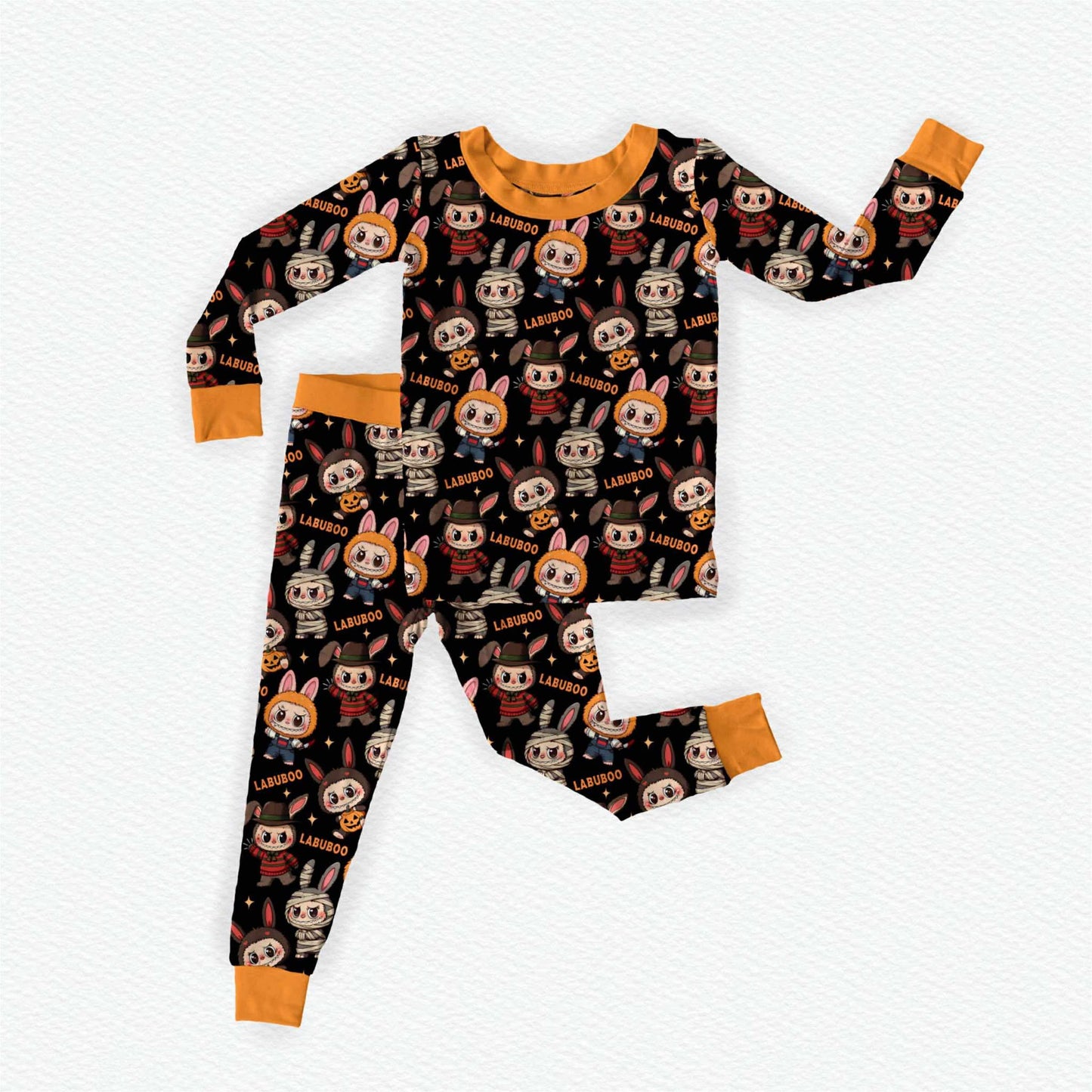 LabuBOO Halloween Bamboo Long Sleeve Two Piece Pajama Set