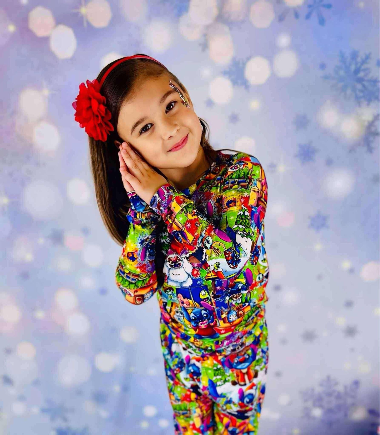 Merry Stitchmas 626 Day Bamboo Long Sleeve Two Piece Pajama Set