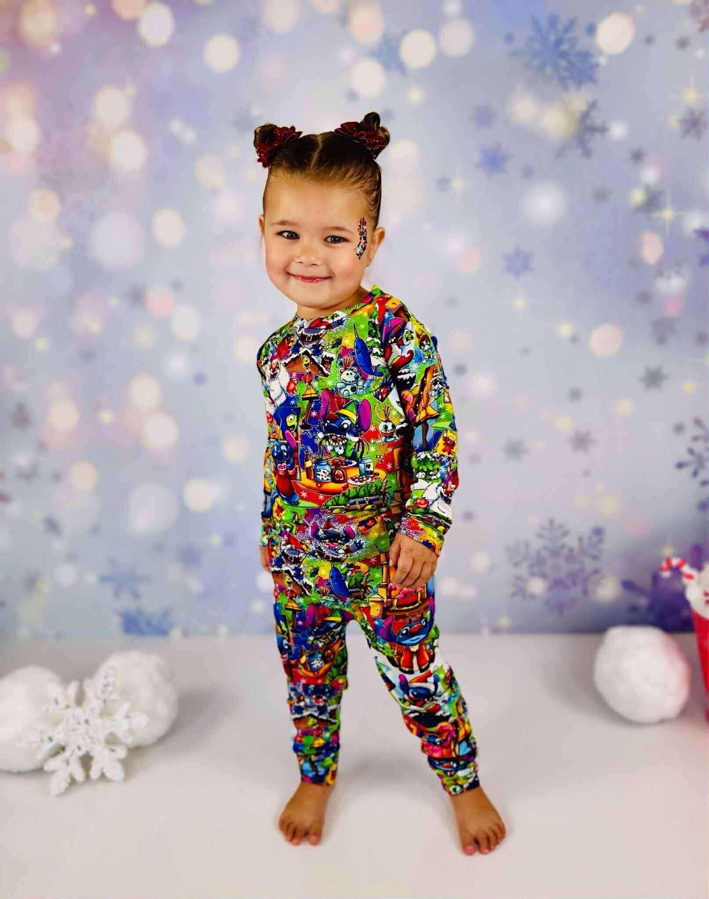 Merry Stitchmas 626 Day Bamboo Long Sleeve Two Piece Pajama Set