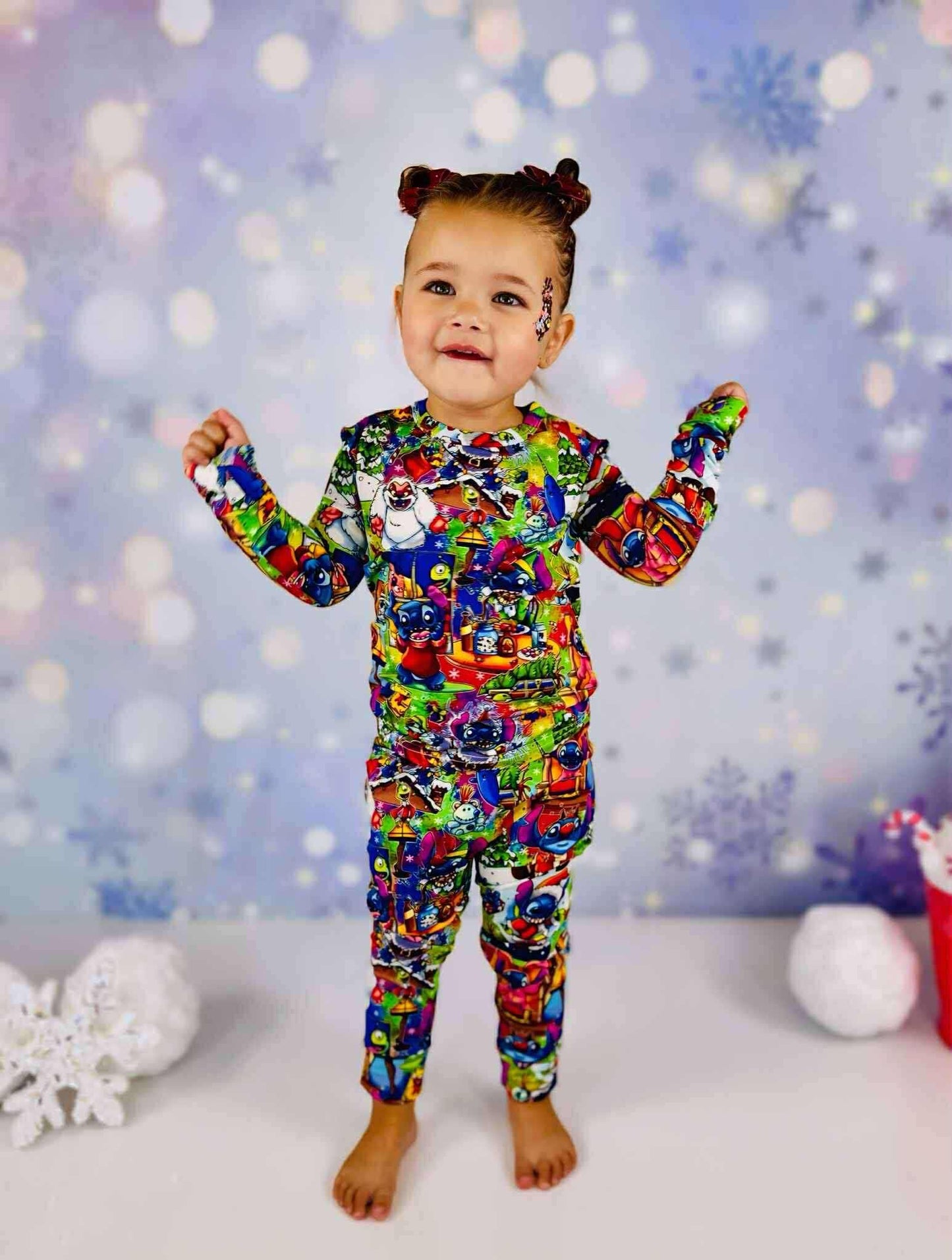 Merry Stitchmas 626 Day Bamboo Long Sleeve Two Piece Pajama Set