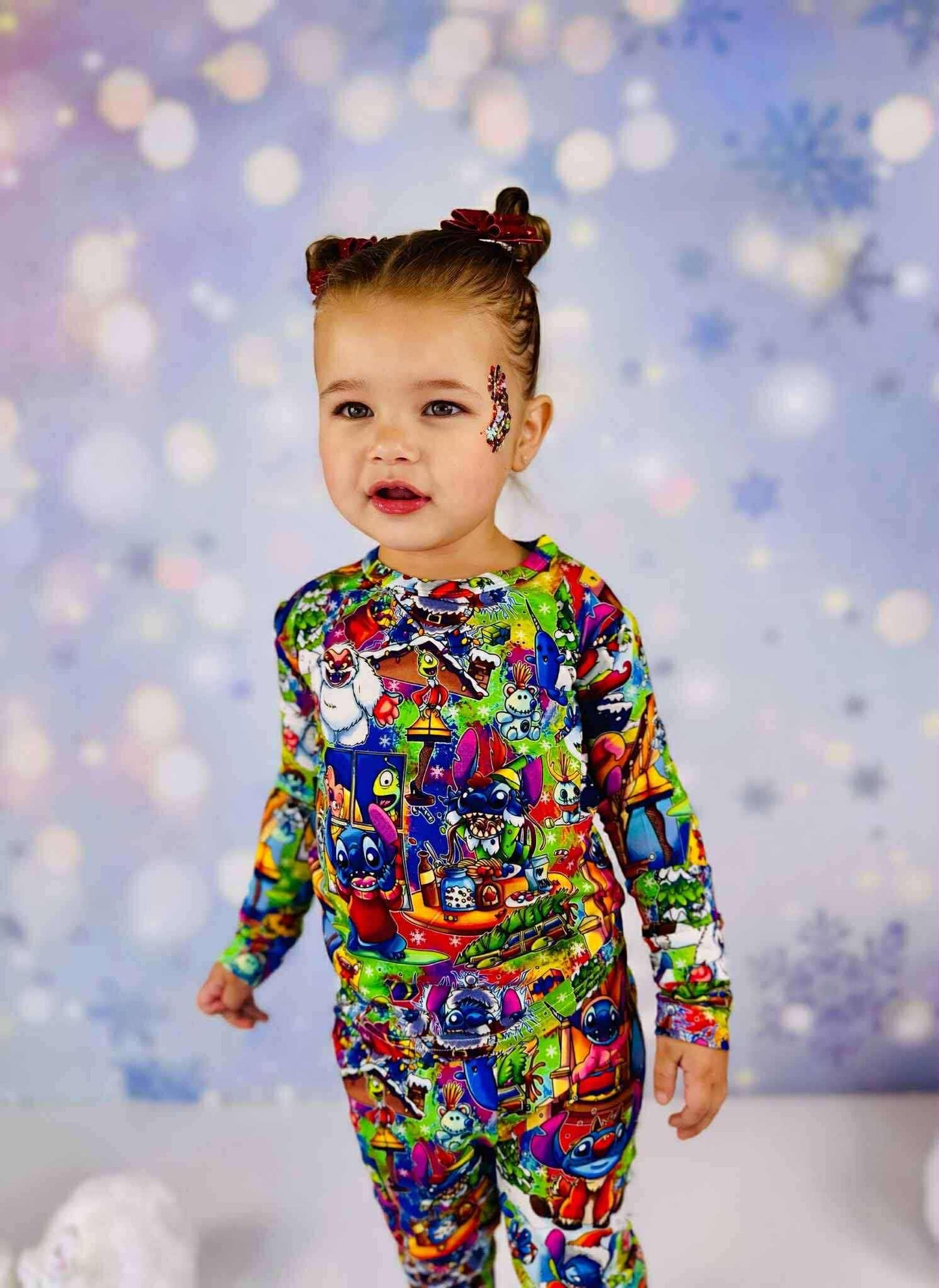 Merry Stitchmas 626 Day Bamboo Long Sleeve Two Piece Pajama Set
