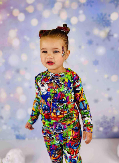 Merry Stitchmas 626 Day Bamboo Long Sleeve Two Piece Pajama Set