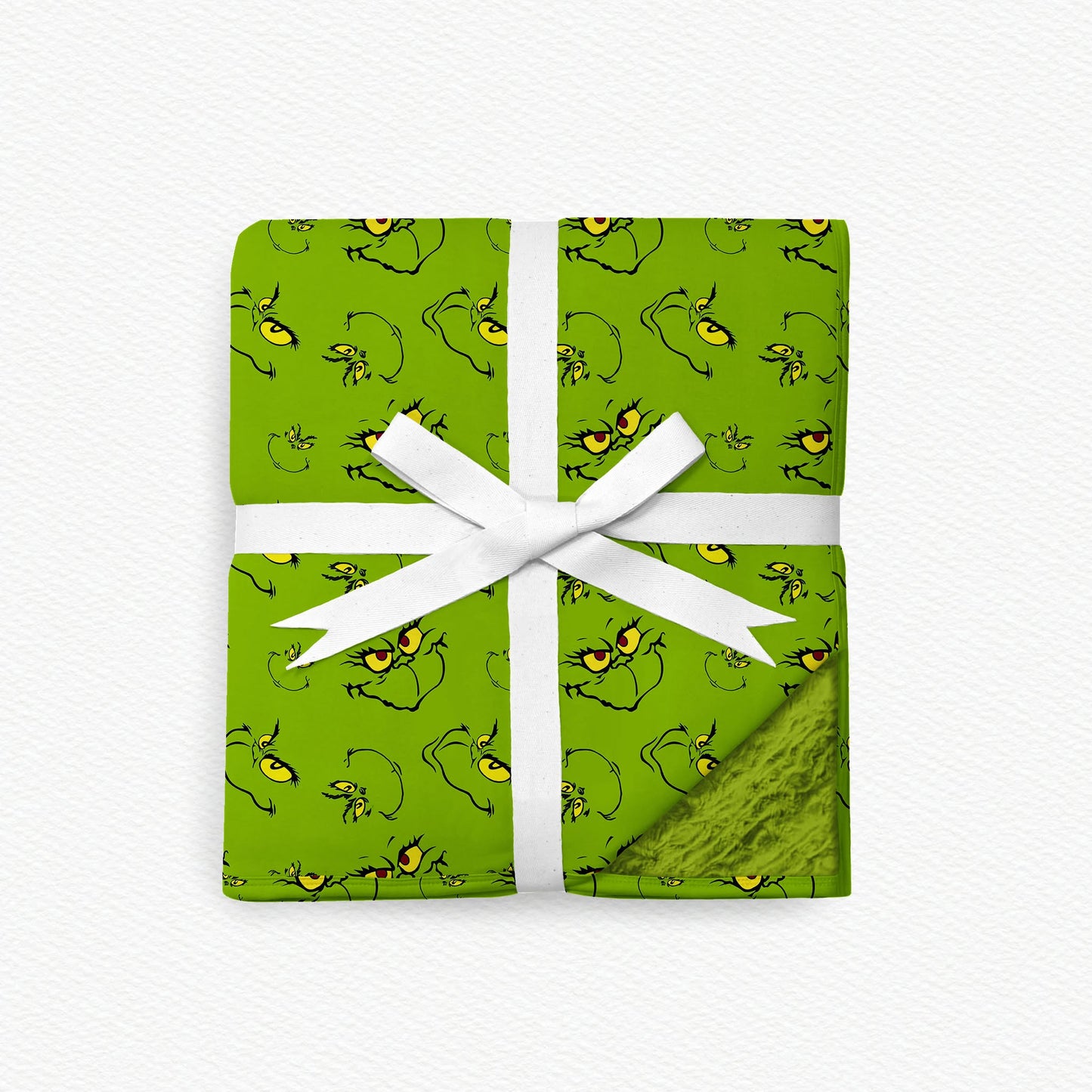 Mean & Green Christmas Fur Backed Bamboo Blanket