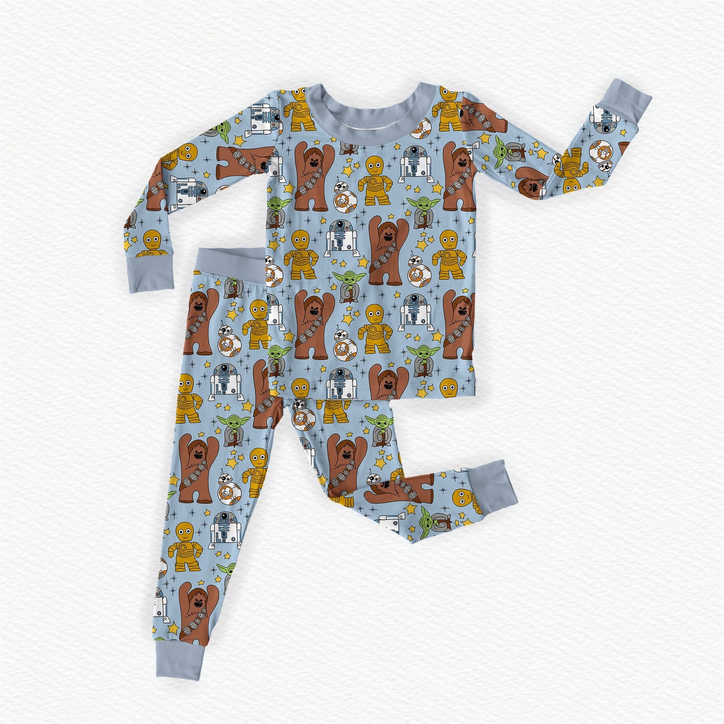 Space Pals Bamboo Long Sleeve Two Piece Pajama Set