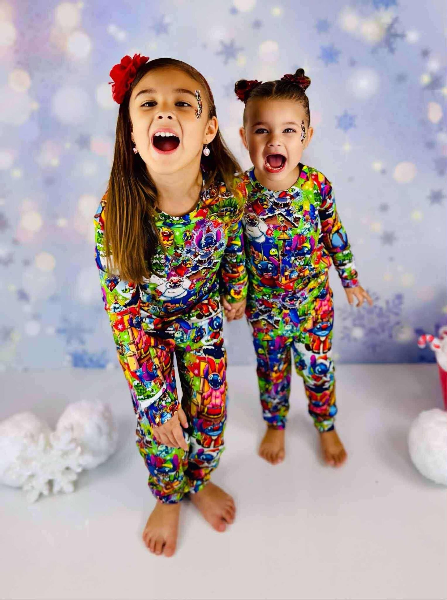 Merry Stitchmas 626 Day Bamboo Long Sleeve Two Piece Pajama Set