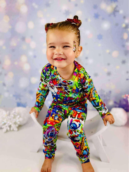 Merry Stitchmas 626 Day Bamboo Long Sleeve Two Piece Pajama Set
