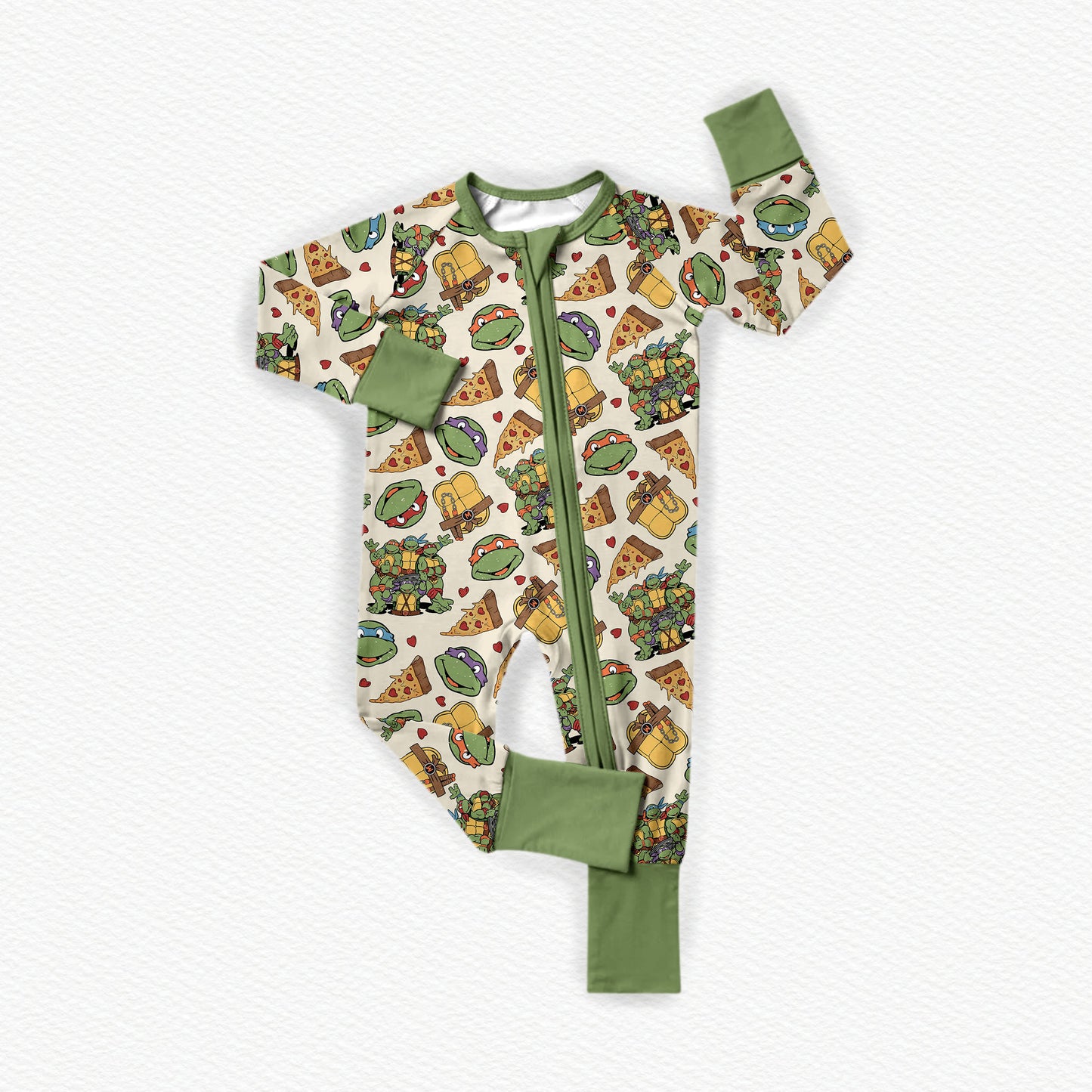 Ninja Turtle Valentine Bamboo Zippy Pajamas