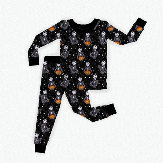 Mr. Skellington Bamboo Long Sleeve Two Piece Pajama Set