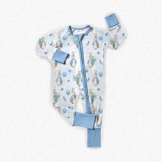 Peter Rabbit Blue Easter Bamboo Zippy Pajamas