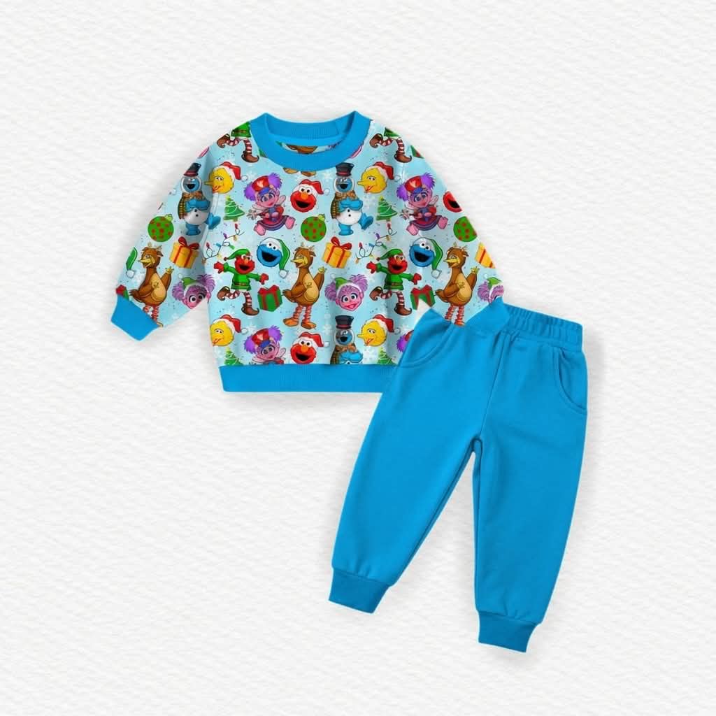Sesame Street Secret Santa Bamboo Crewneck & Jogger Set
