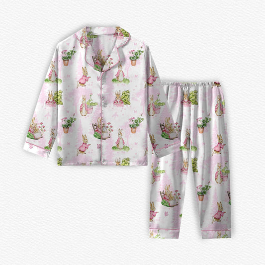 Peter In Pink Bamboo Long Sleeve Sleepover Pajama Set